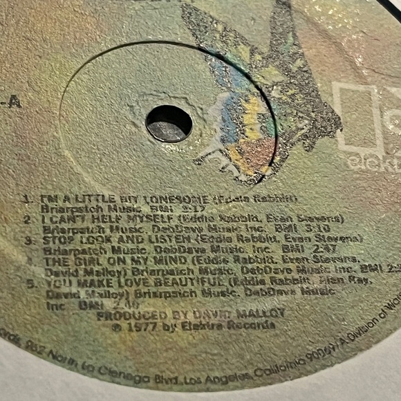 Eddie Rabbitt Self Titled 1977 LP Vinyl Record. Near Mint - Picture 6 of 8